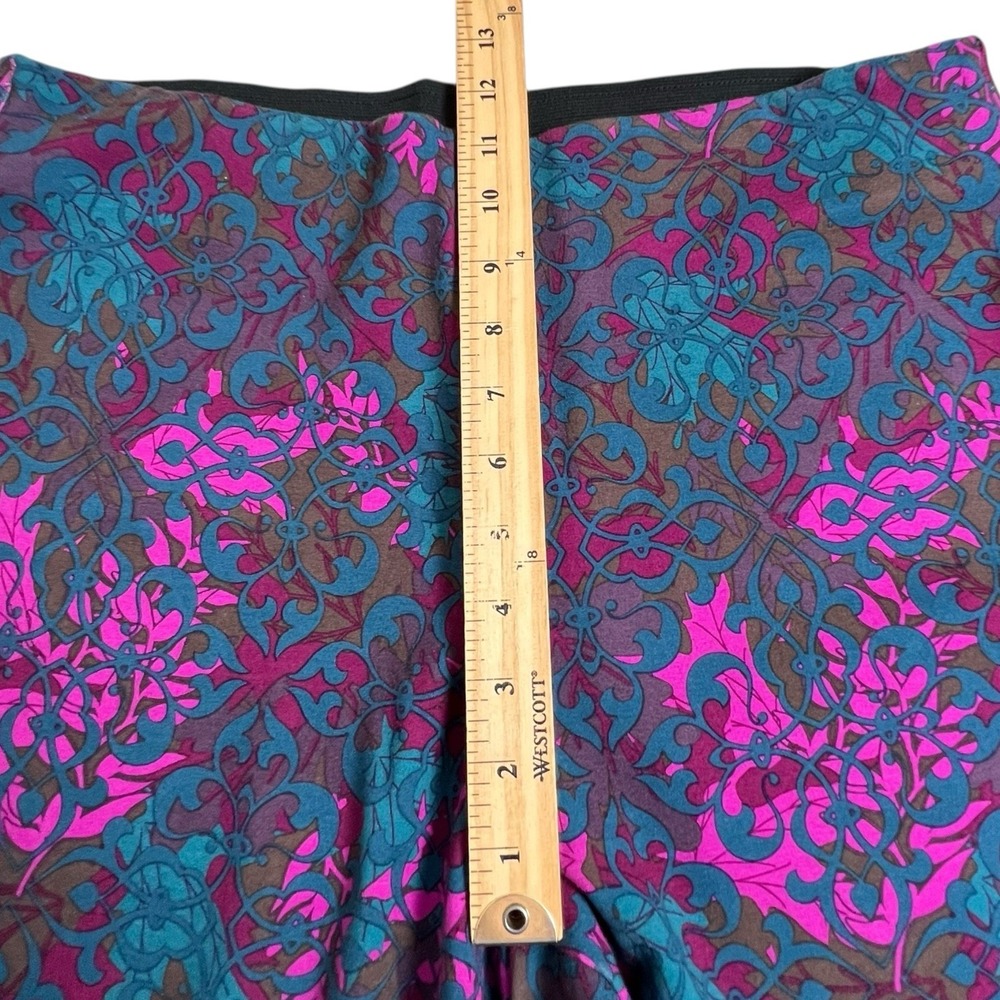 Soft Surroundings Womens Large Multicolor Floral Pull On Straight Leg Ponte Pant - Picture 4 of 9